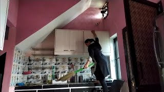 Kitchen Deep Cleaning, आज त पर कचन चमक रह ह, Punjabi Vlogger, Ritika Sharma, Punjabi Mom