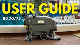 Karcher® BD 70/75 Bp Classic Scrubber  Operational Guide & Demo at World Water Park!