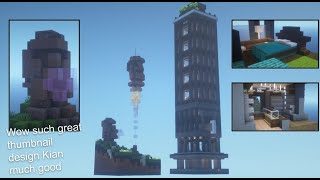One-chunk skyscraper and gum gum builds - Minecraft timelapse