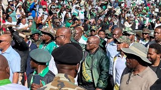 MK President Jacob Zuma Arrives at Orlando Stadium : MK Party Manifesto Launch 2024 Resimi