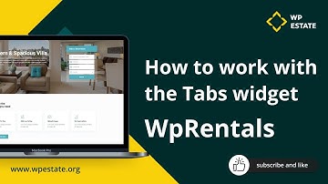 How to work with the WP Rentals Tabs widget for Elementor