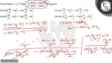 If \( \theta \in R \) and \( i=\sqrt{-1} \), then \( \left(\frac{1+\sin \theta+i \cos \theta}{1+...