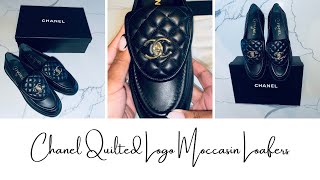 Chanel Quilted Logo Moccasin Loafers Unboxing