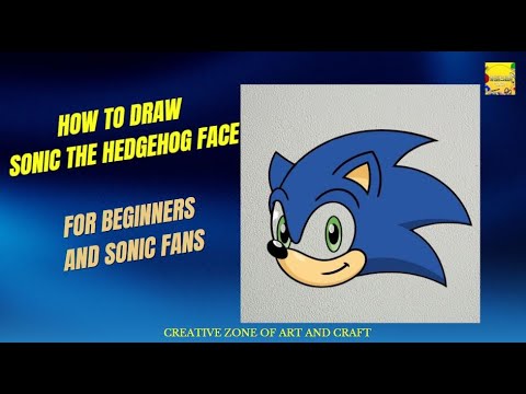 How to Draw Sonic the Hedgehog Face | Step by Step Easy Drawing - YouTube