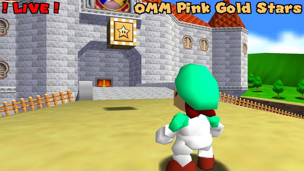 Getting Pink Gold Stars in SM64 OMM Live Stream