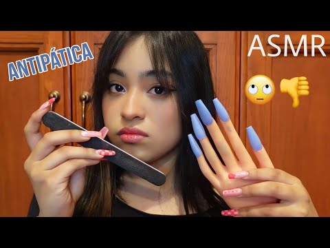 ASMR manicurista antipática te pone uñas roleplay 💅