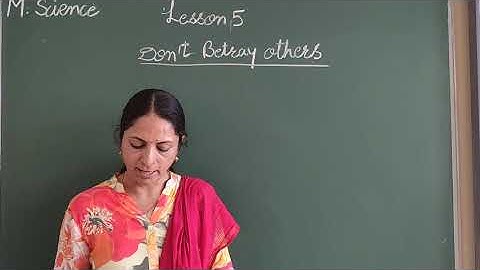 Moral science Class 5 chapter 5