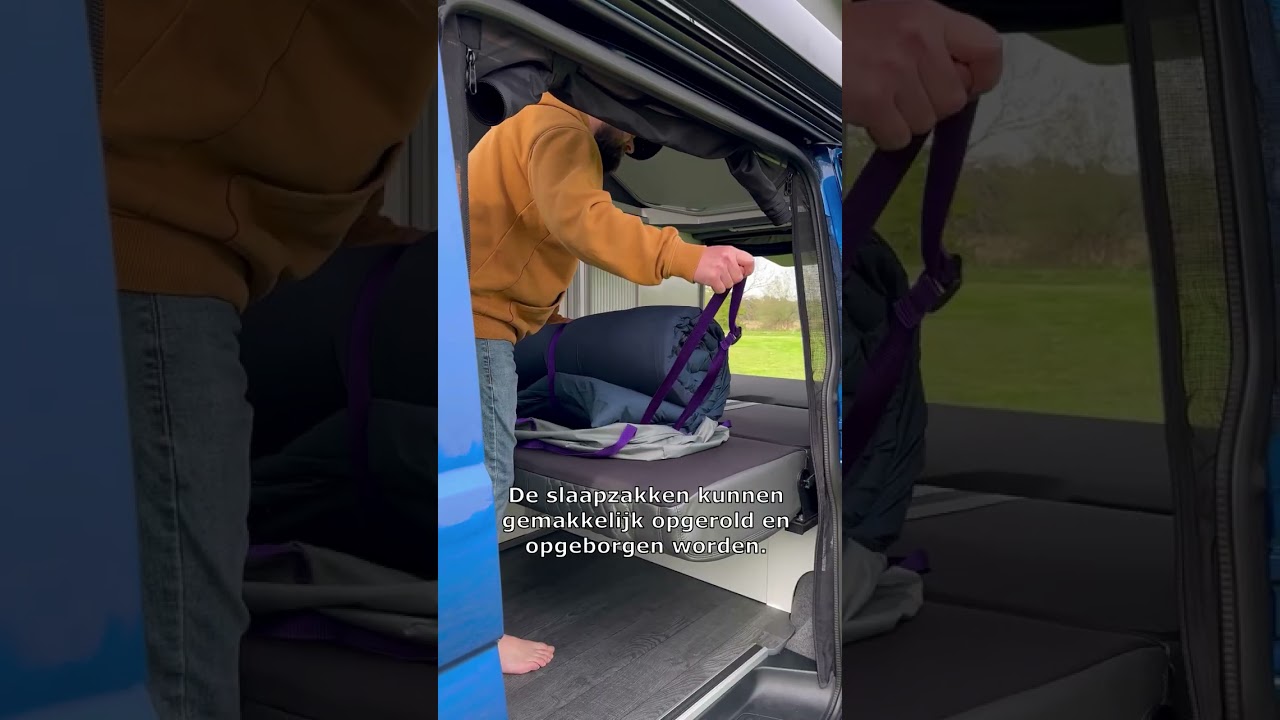 Duvalay slaapzak in campervan