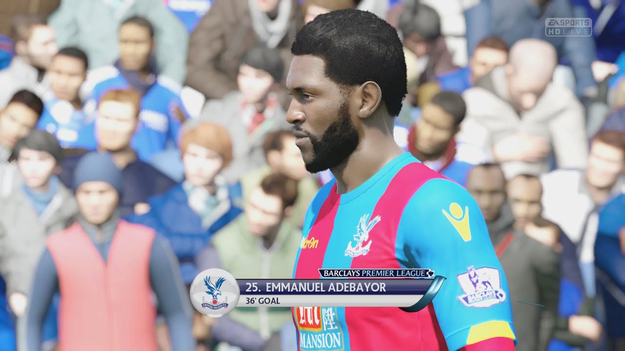 EMMANUEL ADEBAYOR FIRST GOAL CRYSTAL PALACE