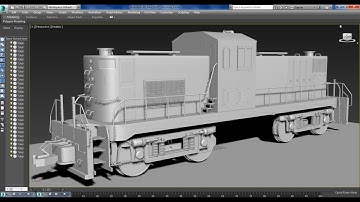 3dsmax Tutorials, Tutorial on Modeling a WDS 4 Diesel Locomotive Shunting Engine in 3dsmax ( Part 9)
