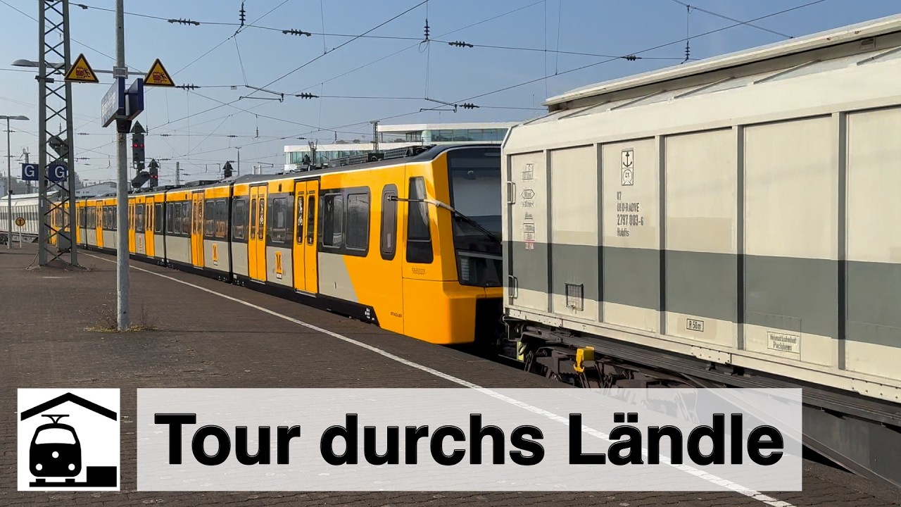 Tour durchs Ländle: Überführung U-Bahn-Triebzug Class 555 für Newcastle / Sonderzug mit 218 105
