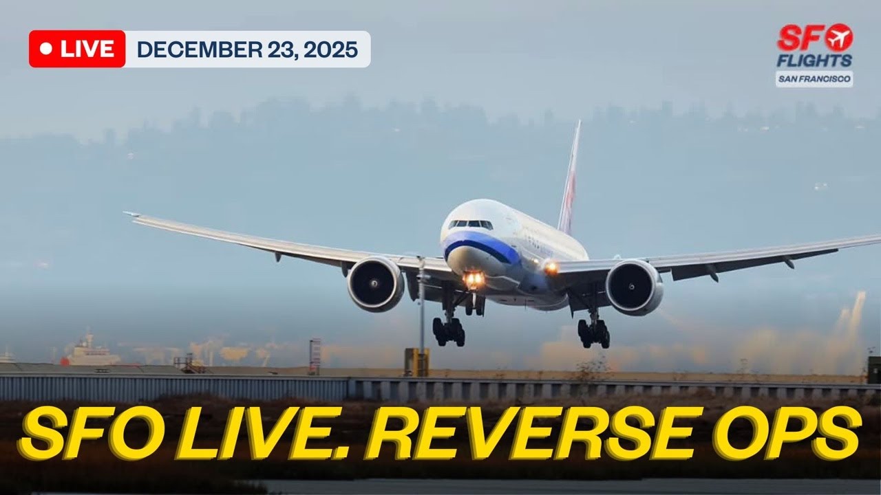 LIVE SFO. SAN FRANCISCO AIRPORT. PLANE SPOTTING STREAM. (December 23, 2025)