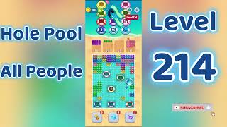 Hole Pool All People Level 214 🕳️🎯 | Easy Start Gameplay & Satisfying Puzzle | Go Answer