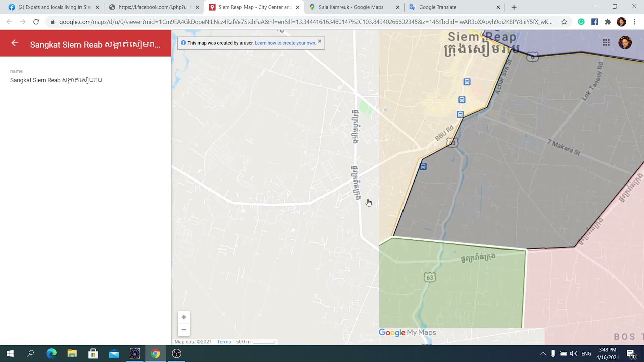 Parts of siem reap under lockdown.