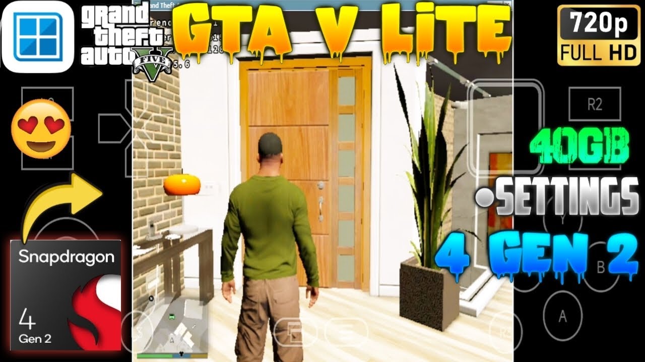 GTA V LITE GAMEPLAY (40gb) WINLATOR Bionic On SNAPDRAGON 4 GEN 2🔥 || Low End Device. 
