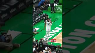 Jaylen Brown is using his left hand for everything! #shorts #nba #celtics