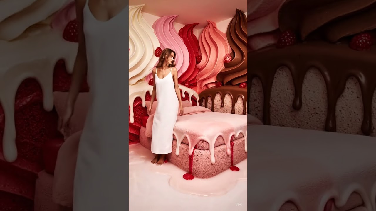 🍨 ASMR Ice Cream Bed Dream! #ASMR #Satisfying #OddlySatisfying #ASMRFood #Relaxing