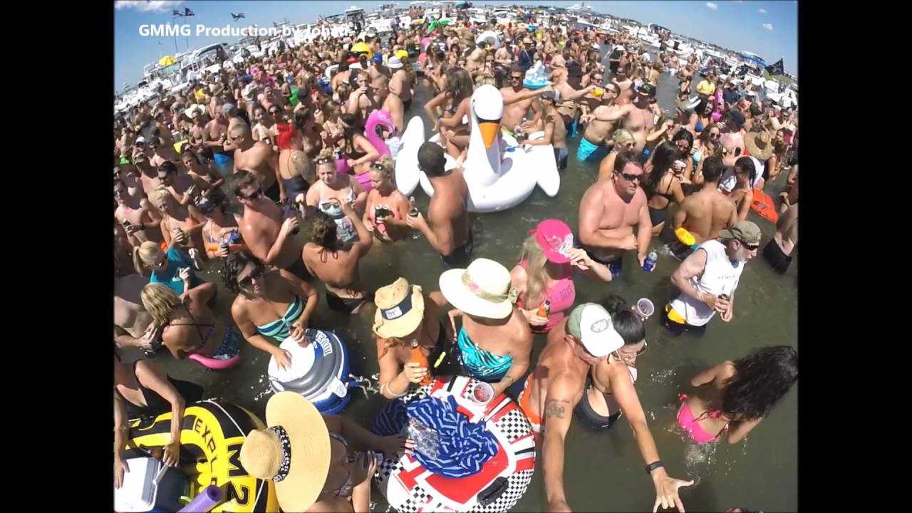 Sandbar at LBI Summer is Crazy at LBI Bay Day August 7 2016 YouTube