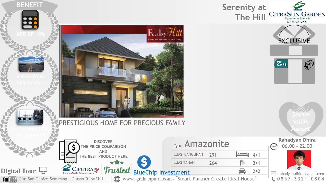 CitraSun Garden Semarang - Cluster Ruby Hill - YouTube