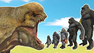 DISTORTUS REX vs KING KONG Legendary Arena Battle🦖🔥 - Animal Revolt Battle Simulator