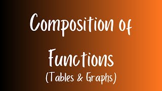 Composition of Functions (Tables & Graphs)