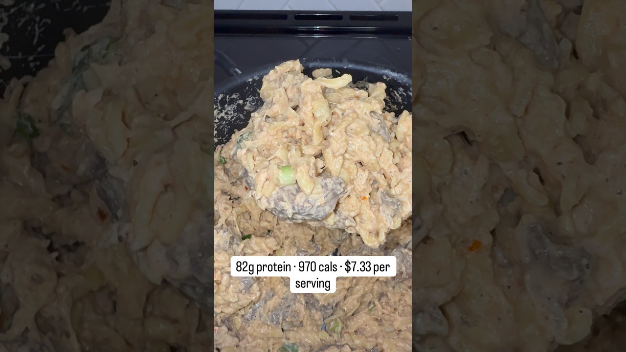 SPICY STEAK PASTA (82g Protein) Meal Prep