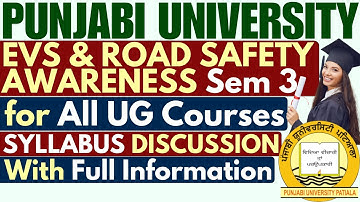 Full Syllabus Breakdown | Punjabi University Environmental Studies & Road Safety Awareness 3rd Sem