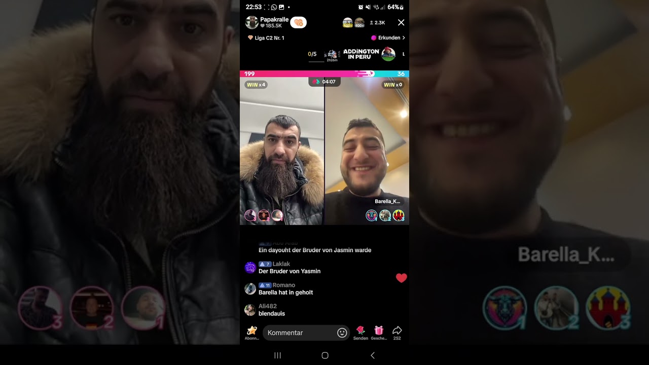 PAPAKRALLE Live mit BARELLA ‼️ Beef‼️mit KING O❌️ und ABU HAMZA❌️ am ende nur noch lachflash 🤣