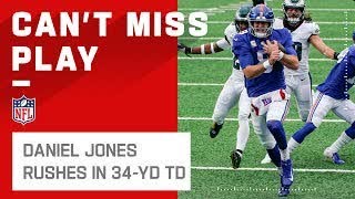 Daniel Jones Overcomes Fear of Rushing into the End Zone