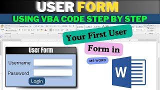 Creating Userform in ms word || Userform design in ms word @usha.microsoft.tutorial #msword