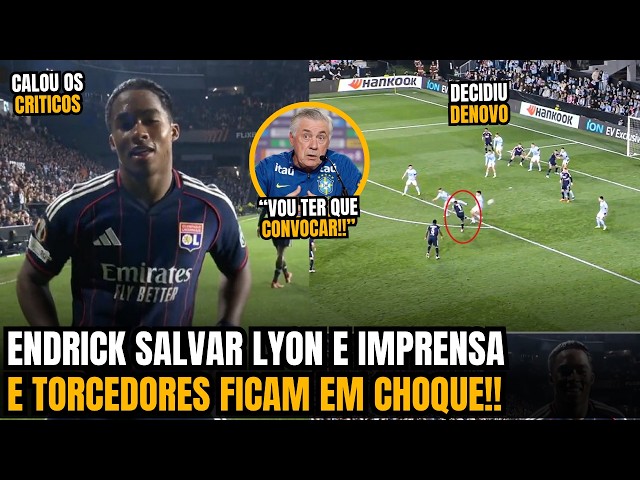 🚨NOSSA!! OLHA A REAÇÃO DOS TORCEDORES AO GOLAÇO DE ENDRICK QUE SALVOU LYON DA DERROTA!!