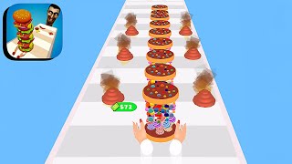 Burger Stack Runner - All Levels Gameplay (Part 6) | Android &amp; iOS