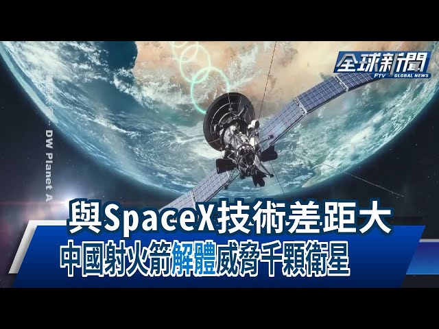 【民視全球新聞】與SpaceX技術差距大 中國射火箭"解體"威脅千顆衛星 2024.10.27