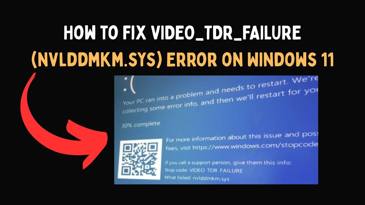 Как исправить ошибку VIDEO TDR FAILURE nvlddmkm sys в Windows 11