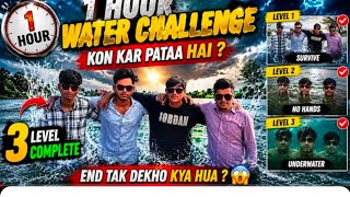 1Hour Water Challenge ON😱 💦I 3 Levels Completed 🏆I Who Made It to the End?