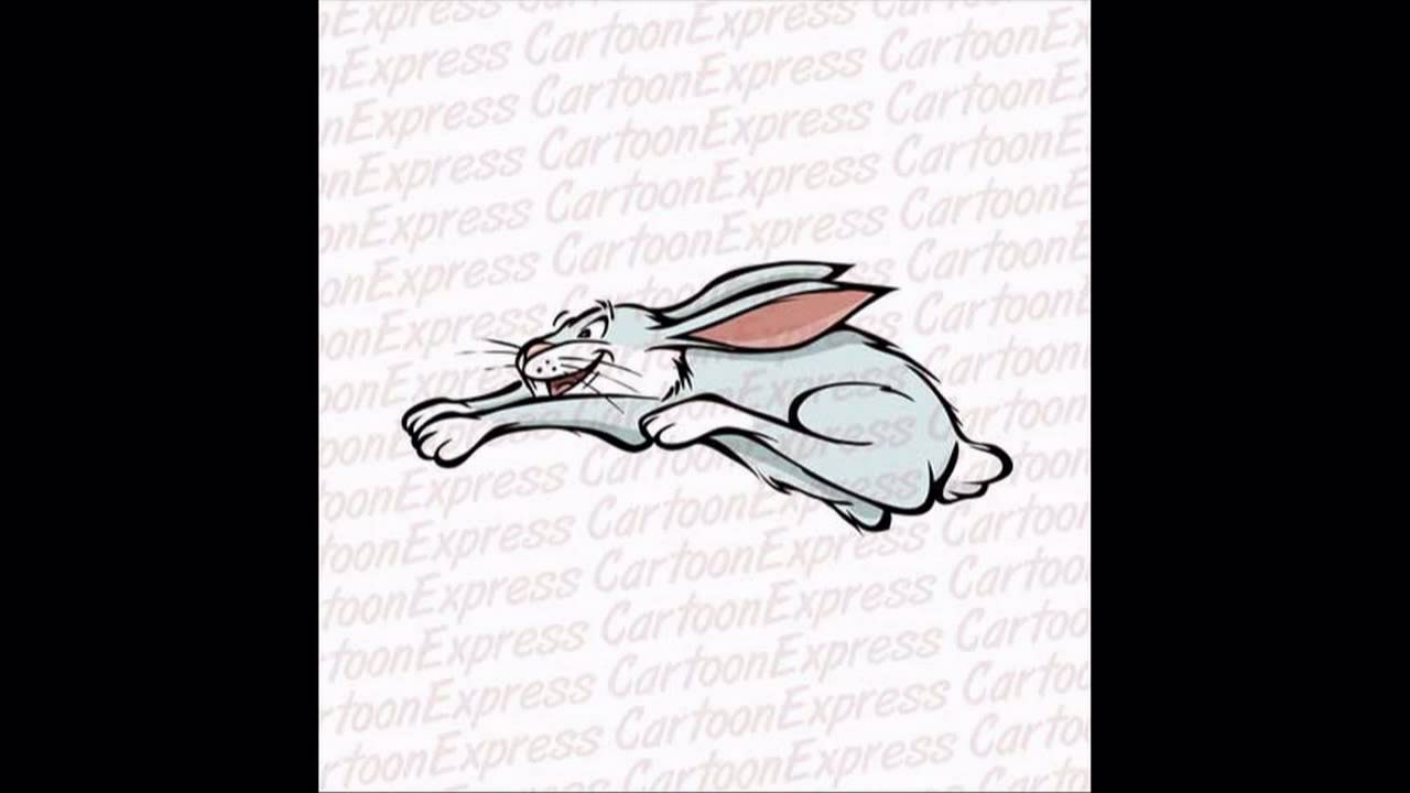 Рисунок заяц в прыжке