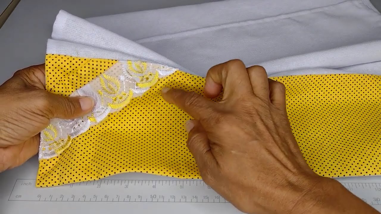 Esse é MUITO FÁCIL - Barrado Pano de Prato Costura Criativa Passo a Passo