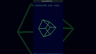 Made a futuristic RGB 3D cube using Python 🌈 #python #pygame #3d #coding #animation #developer #rgb