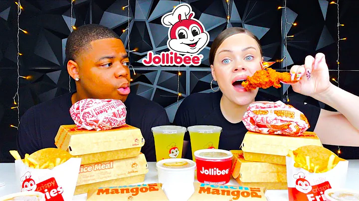 Americans Try Jollibee For The First Time! (Chickenjoy, Yum Burger, Jolly Spaghetti)
