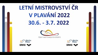 Letní mistrovství ČR v plavání 2022 - Sobota 2.7.2022 odpoledne