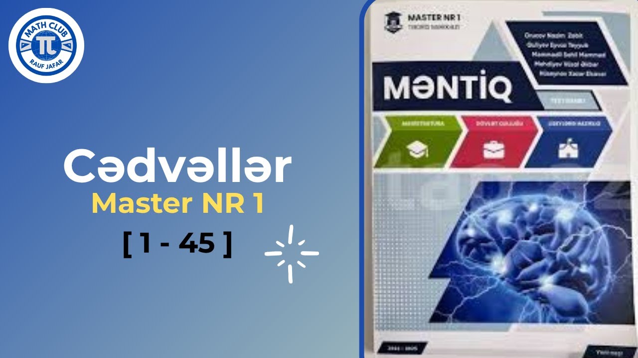 Master NR 1 - Cədvəllər [ 1 - 45 ]
