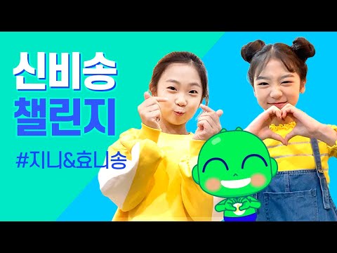 ✨#신비송챌린지✨ 조아서 구독중의 지니와 효니의 챌린지 도전!!  | 드래곤디 | Dragon Dee