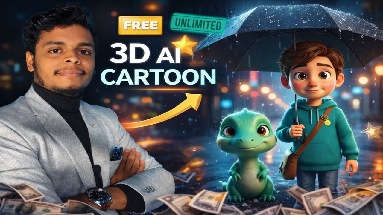 Make a Full 3D cartoon Animation with Free Ai( consistent character+ ...