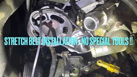 Stretch Belt Install WITHOUT SPECIAL TOOLS!! Easy hack, elastic belt install.
