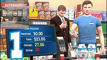 Manage Supermarket Simulator | Tutorial 🤑 Gameplay Walkthrough Part 1 🛍️ ( ANDROID / iOS )