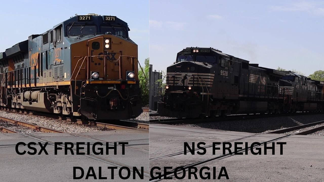 Two fer Tuesday! Train 1 CSX 3271 and Train 2 NS 9528 both freight and heading north to their yards.