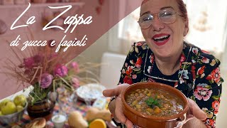 Zuppa con zucca e fagioli