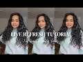 Live refresh tutorial for wavy or curly hair using truefrog volumizing mousse on day 234 hair