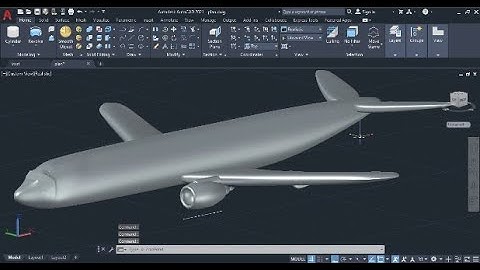 Air Plan Boeing 737 Airbus 3D Modeling Practise Timelape using AutoCAD - QasimCAD