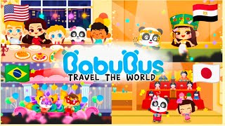 Baby Panda Miumiu Travel Around The World | Traditional Celebration | Kids Animation Game #babybus screenshot 3